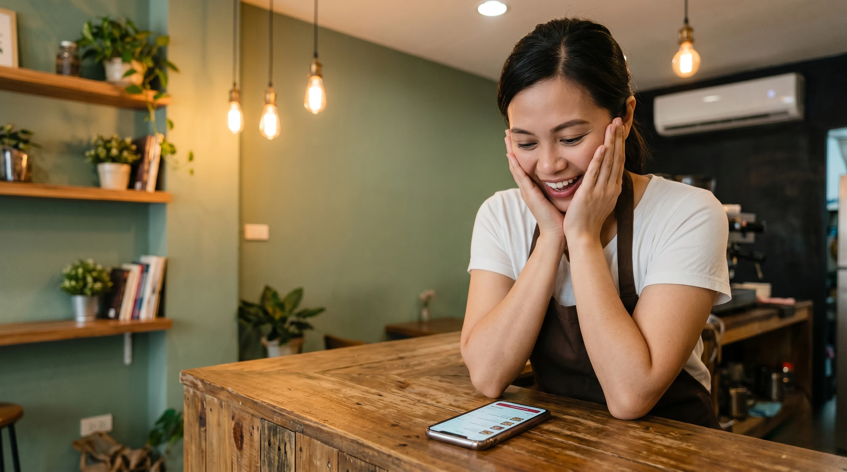 Filipino cafe owner